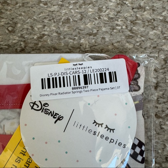 NWT 3T Little Sleepies Disney’s Cars Short Set NIB - Picture 2 of 6